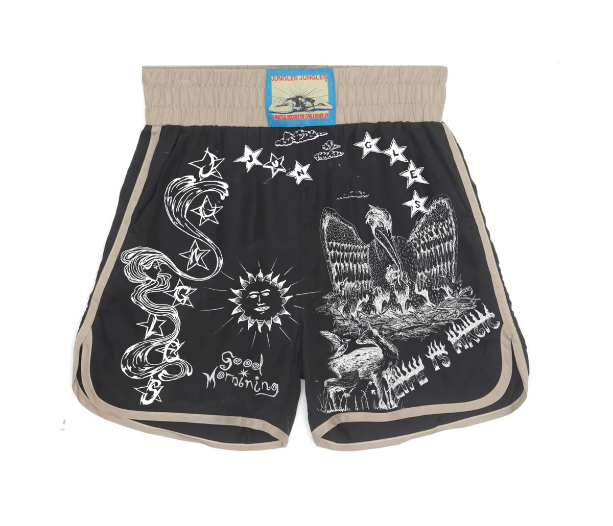 JUNGLE JUNGLES "Scribbles" Black Box Shorts