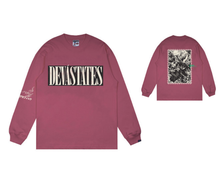 Devá States "Guerre" Burgundy Longsleeve T-Shirt