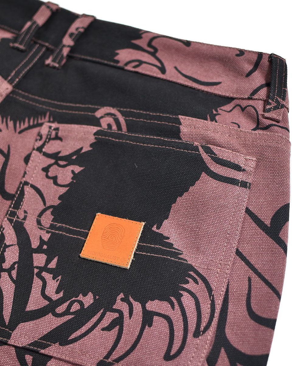 Individualist “Kintaro Print” Merlot Carpenter Pant
