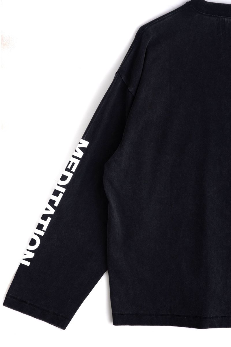 JUNGLES JUNGLES "Meditation" Vintage Black Longsleeve Tee