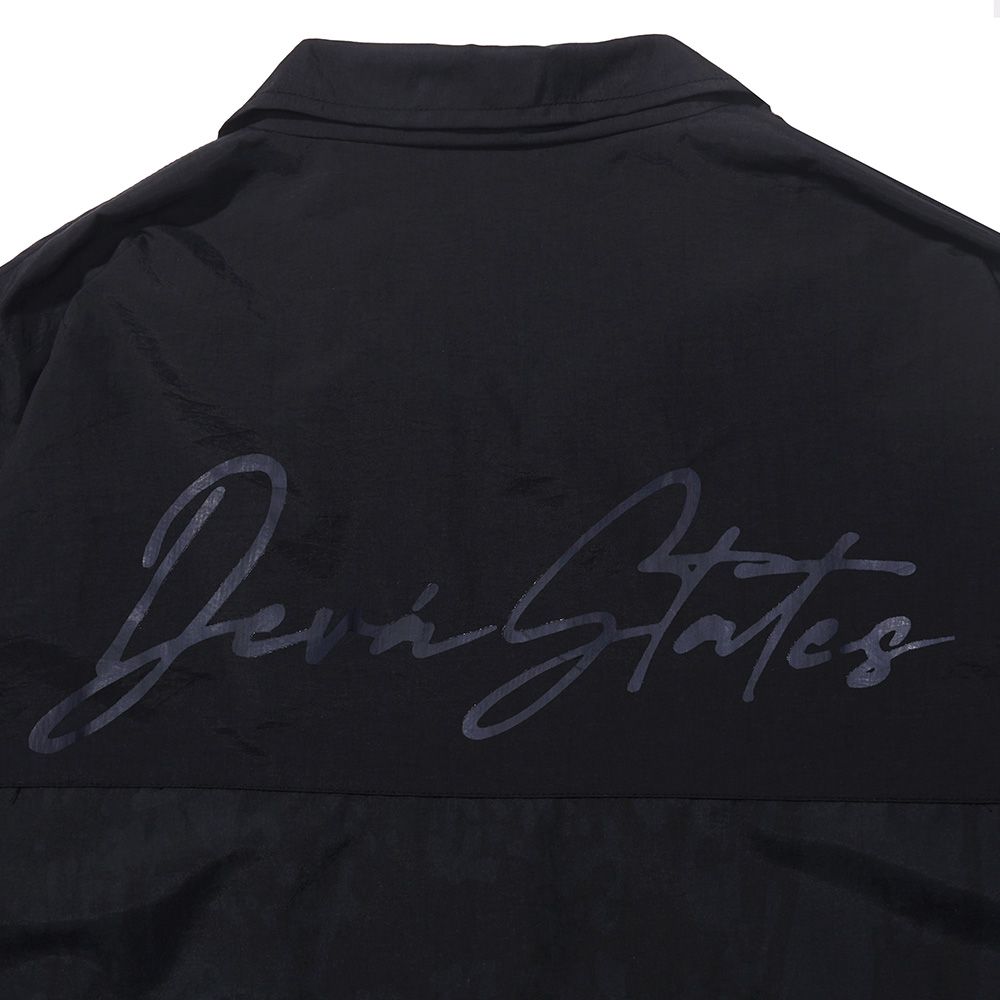 Devá States "Micro" Black Printed Nylon Trekker Jacket