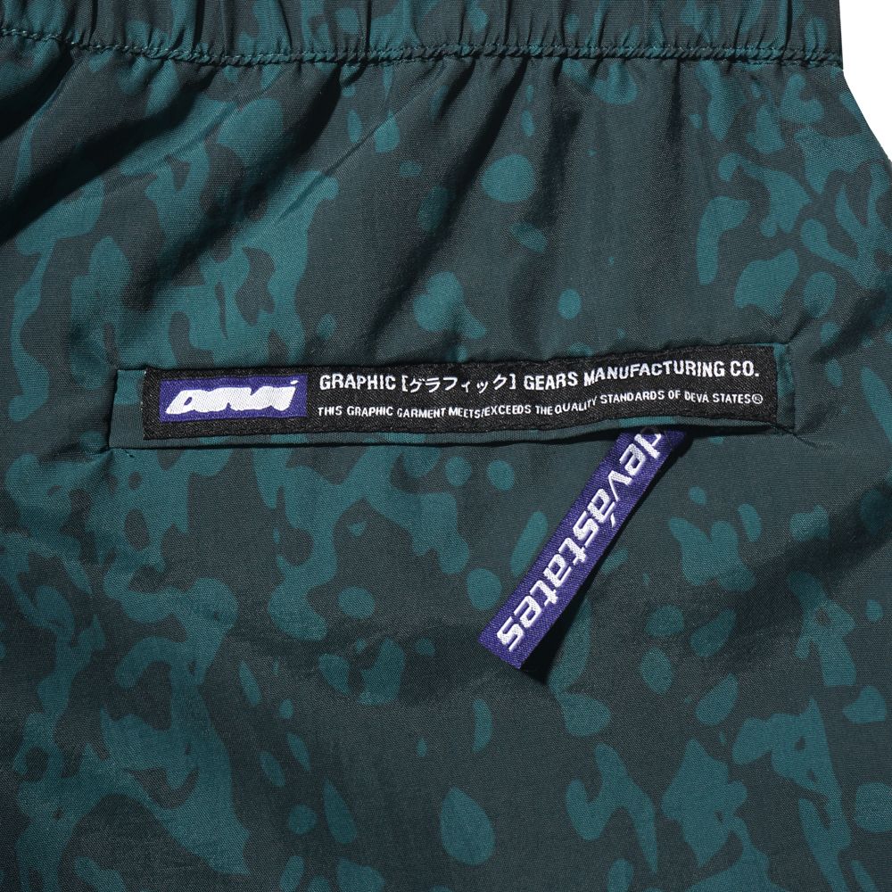 Devá States "Micro" Green Printed Nylon Trekker Pants