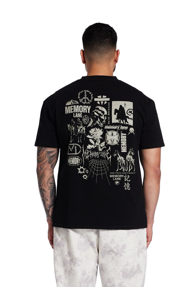 Memory Lane "Through The Years" Black Tee