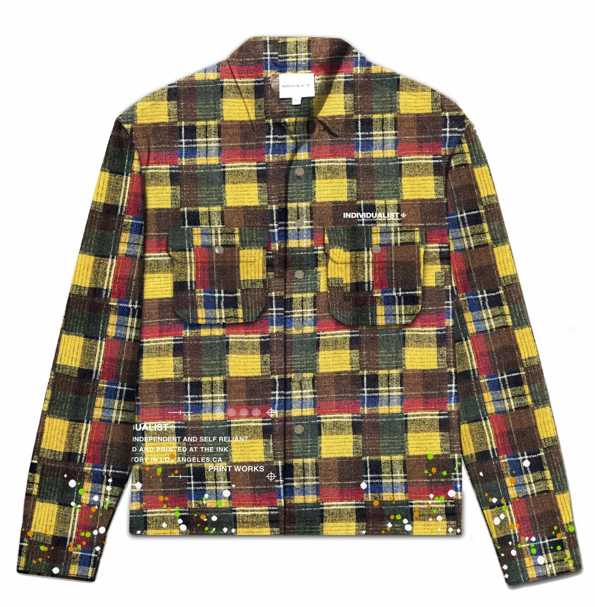 Individualis "Splatter" Flannel Yellow Shirt