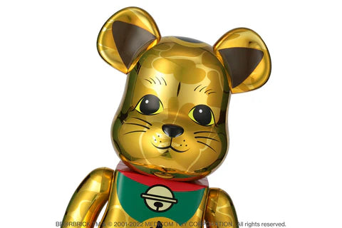 Be@rbrick x BAPE "Maneki Neko & Daruma" Gold & Silver 2Pk Set
