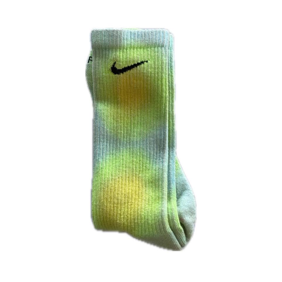Nike "Grey/Aqua/Volt" Tie Dye 1pk Socks