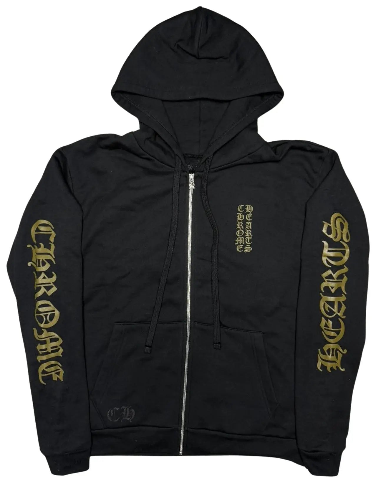 Chrome Hearts 'Vertical Logo' Black/Army Green Zip Up Hoodie