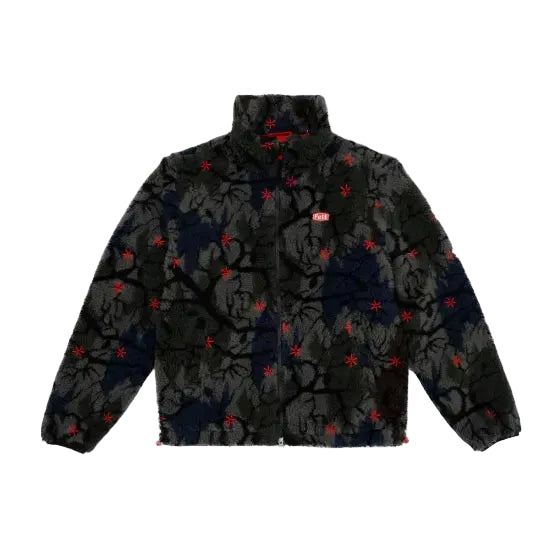 FELT "Forest Bloom" Black Forest Sherpa Jacket