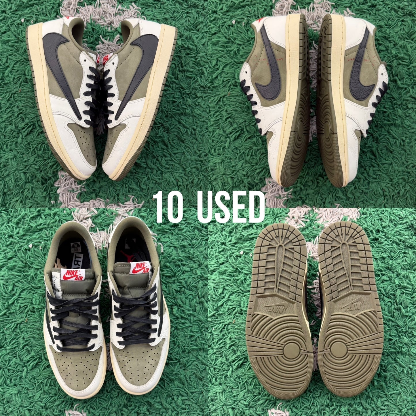 Air Jordan 1 Low OG x Travis Scott 'Medium Olive' USED