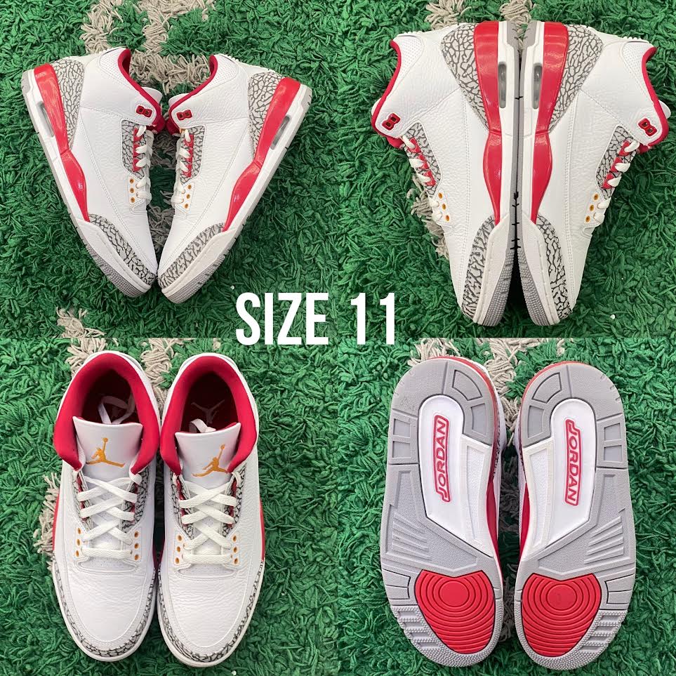 Air Jordan 3 Retro "Cardinal Red" USED