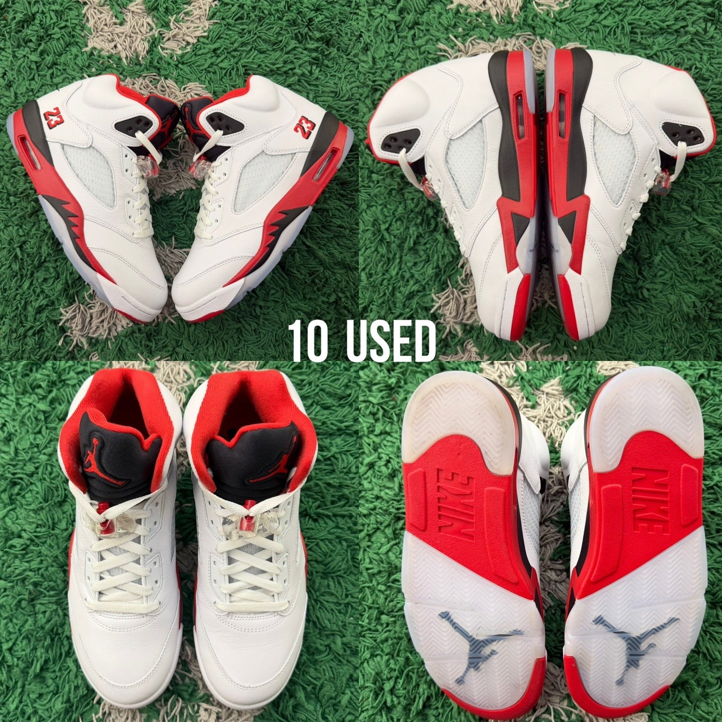 Air Jordan 5 Retro "Fire Red Black Tongue 2025" USED