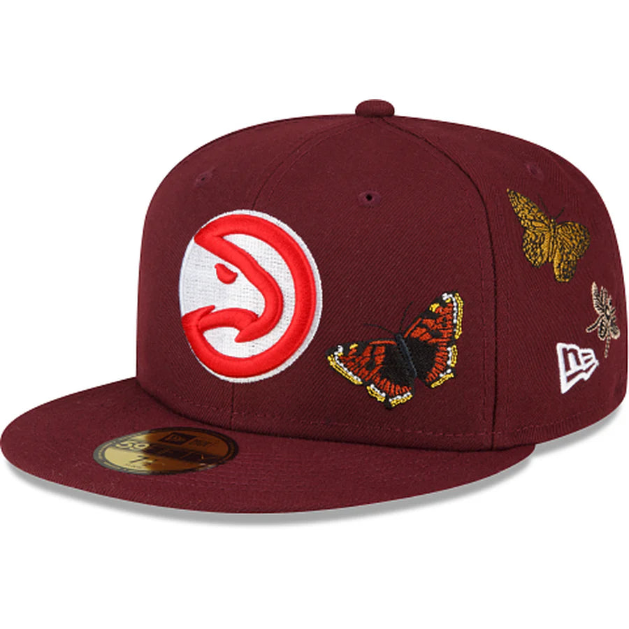 FELT x New Era 59FIFTY "Atlanta Hawks" Burgundy Fitted