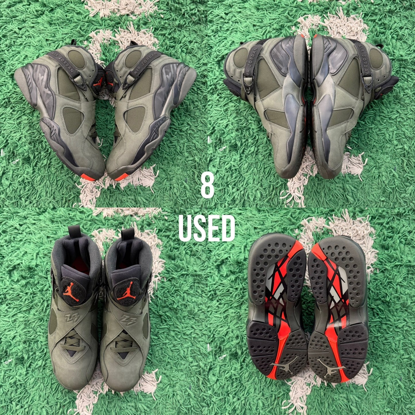 Air Jordan 8 Retro x Undefeated "Sequoia" USED