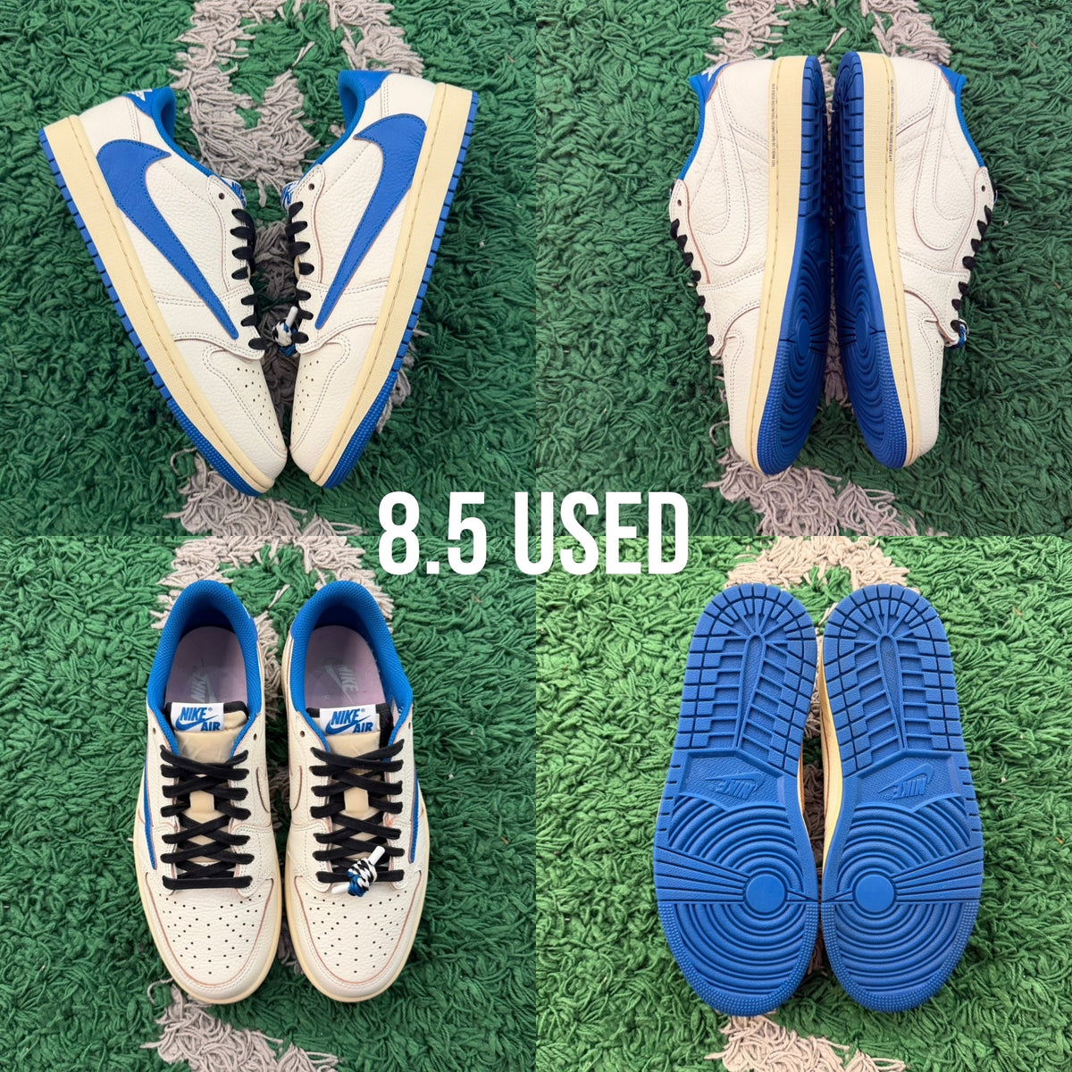 Air Jordan 1 Low OG x Travis Scott "Sail Military Blue" USED