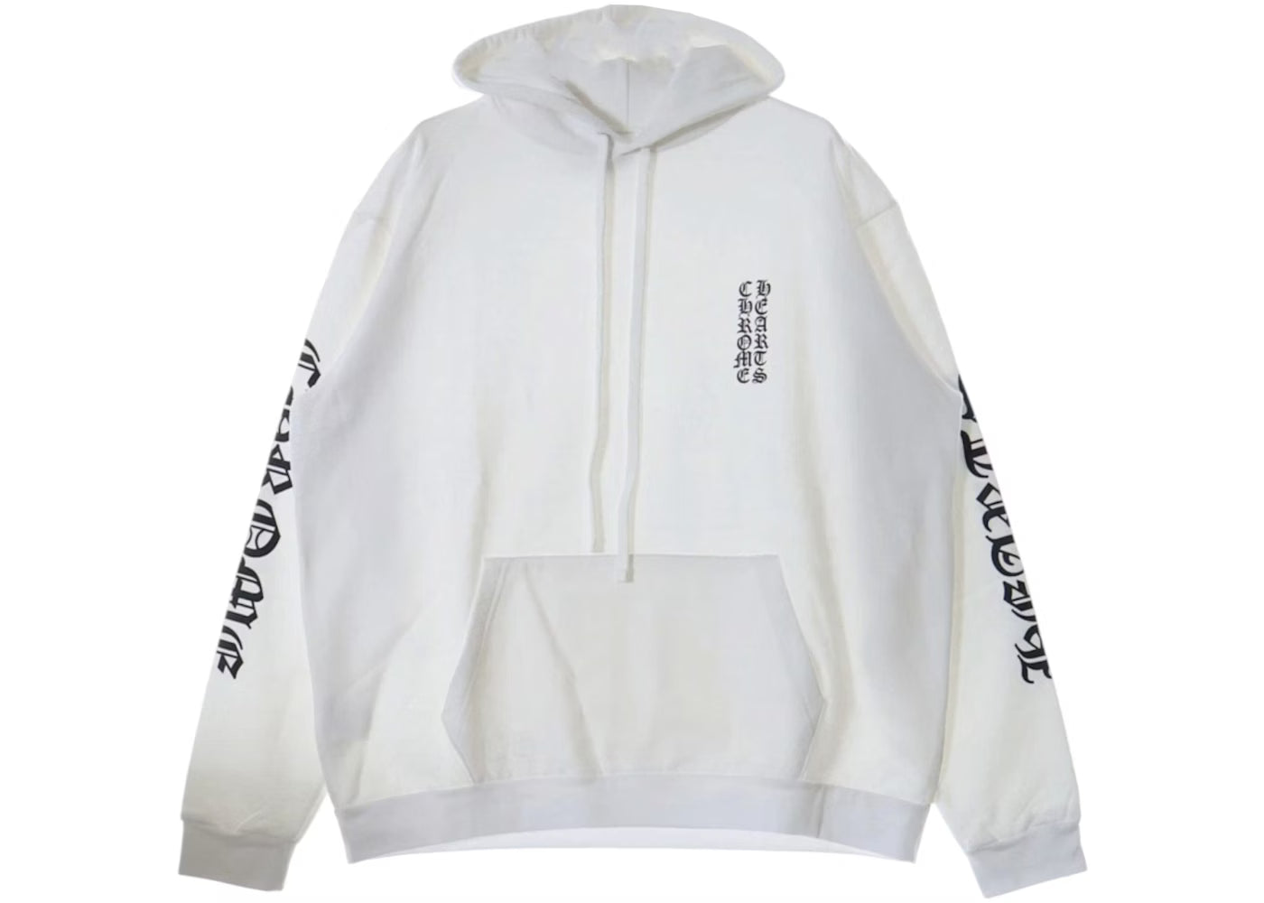Chrome Hearts "Vertical Logo" White Hoodie