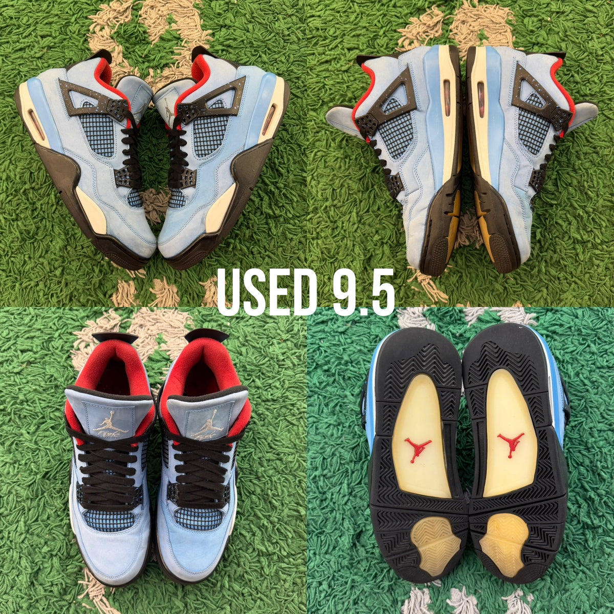 Air Jordan 4 Retro x Travis Scott "Cactus Jack University Blue" USED