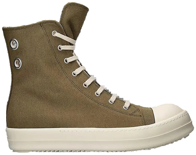 Rick Owens Ramones Leather High Top "Pale Green"