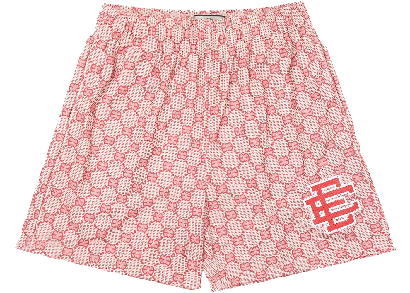 Eric Emanuel "Eucci Monogram" Red EE Basic Shorts