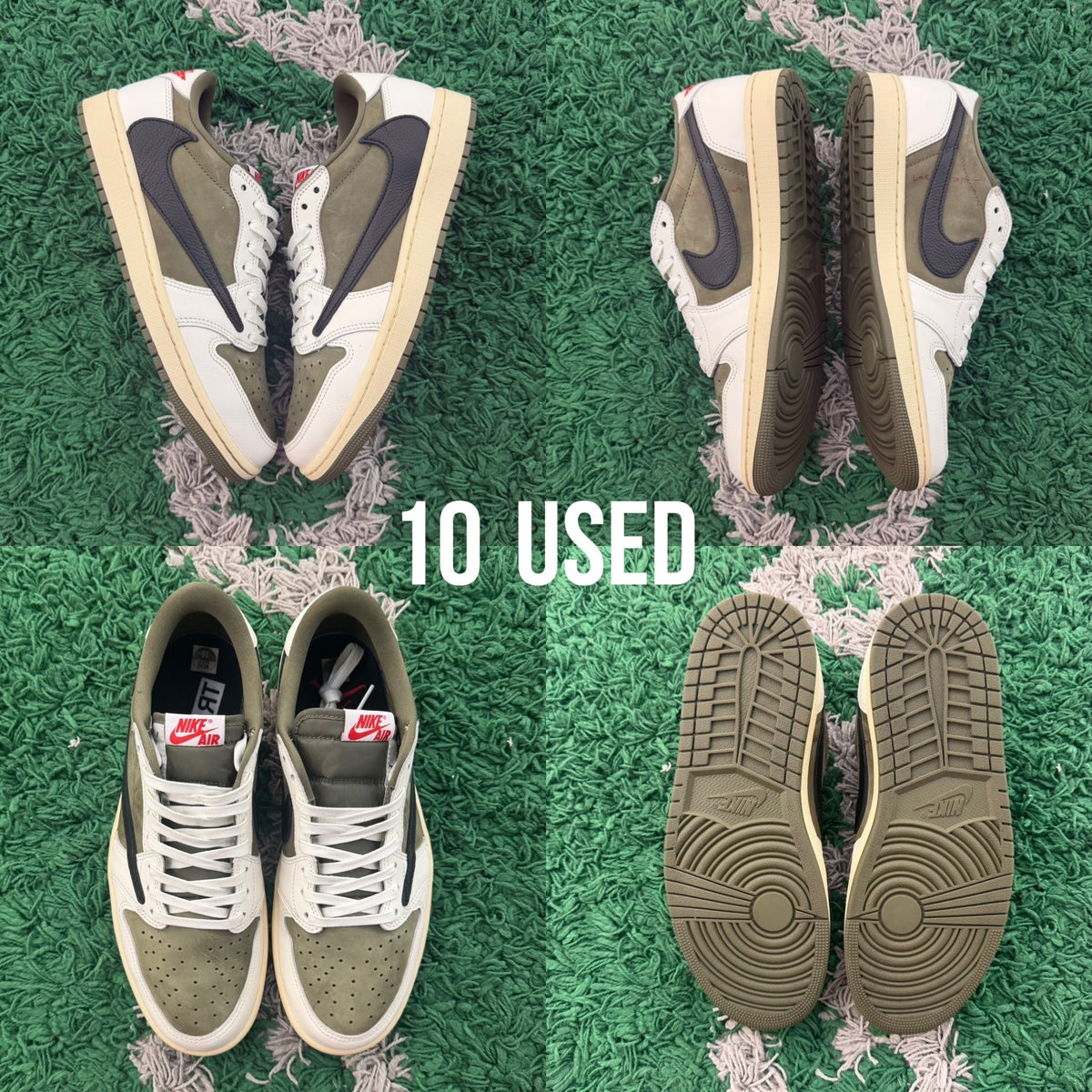 Air Jordan 1 Low OG x Travis Scott "Medium Olive" USED