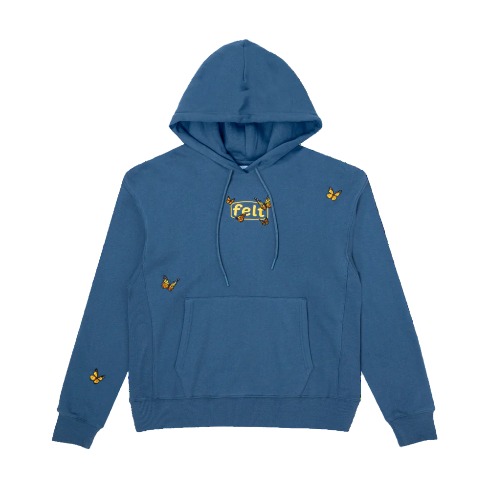 FELT "Butterfly" Stone Blue Hoodie
