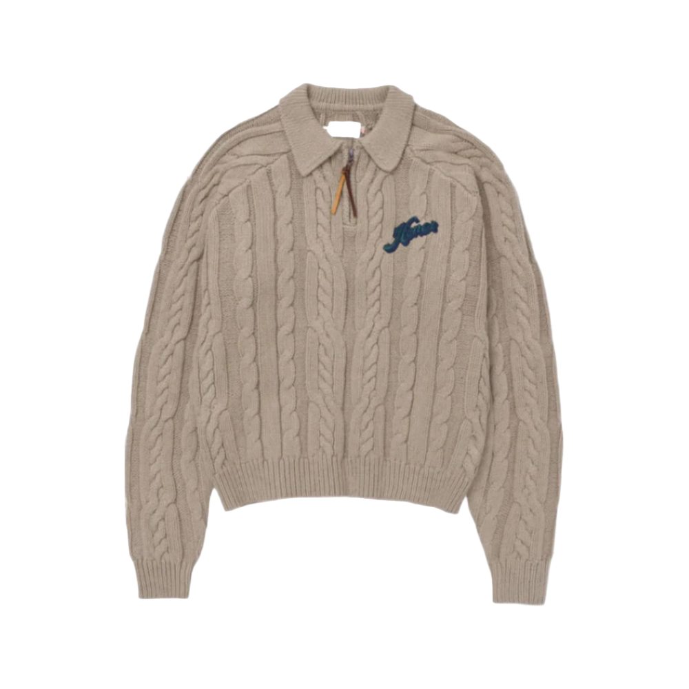 Honor The Gift "Cable " Stone Leisure Henley Half Zip