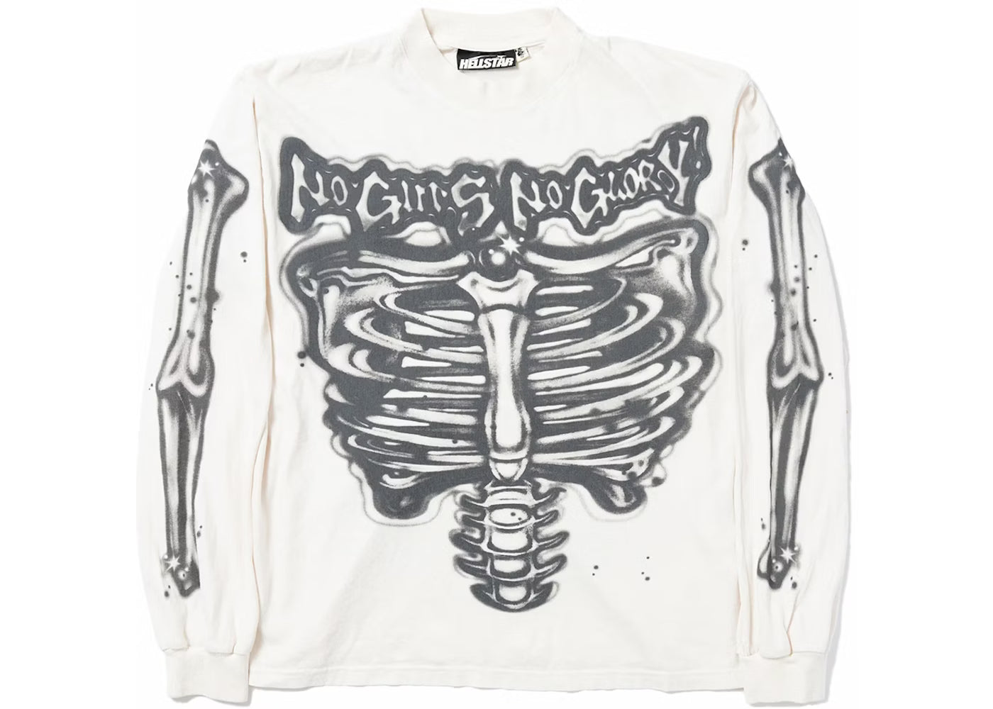 Hellstar "Airbrushed Bones" White Longsleeve