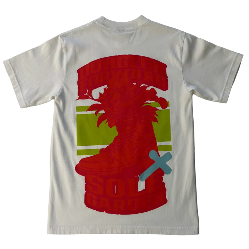 Sole Garden x Dugeon Forward "Red Dipped Sample" White Tee