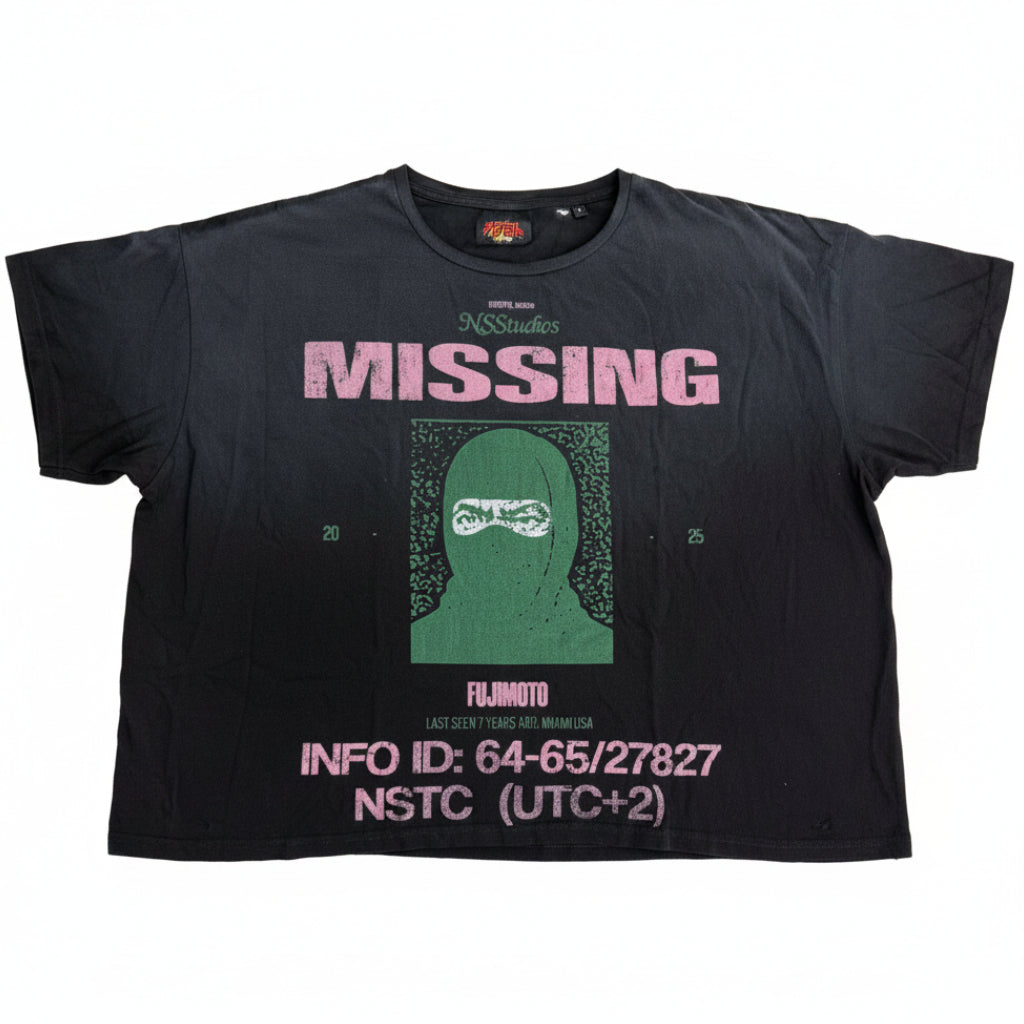 Fujimoto Shirt 'Missing Ninja' Faded Black Tee