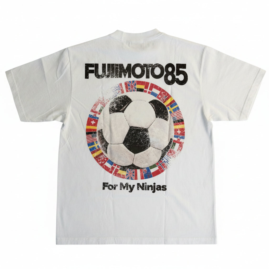 Fujimoto World Cup 26' Ninja 'Super Kick' White Tee
