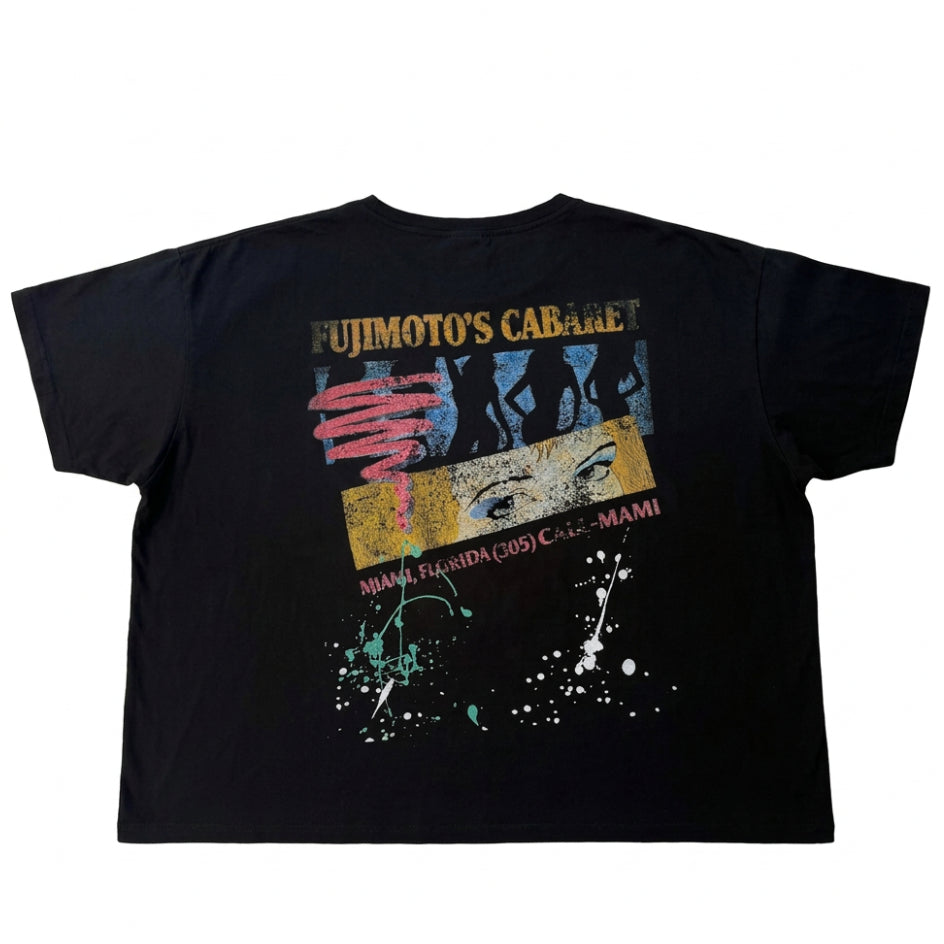 Fujimoto Shirt 'Fujimotos Cabaret 2.0' Faded Black Tee