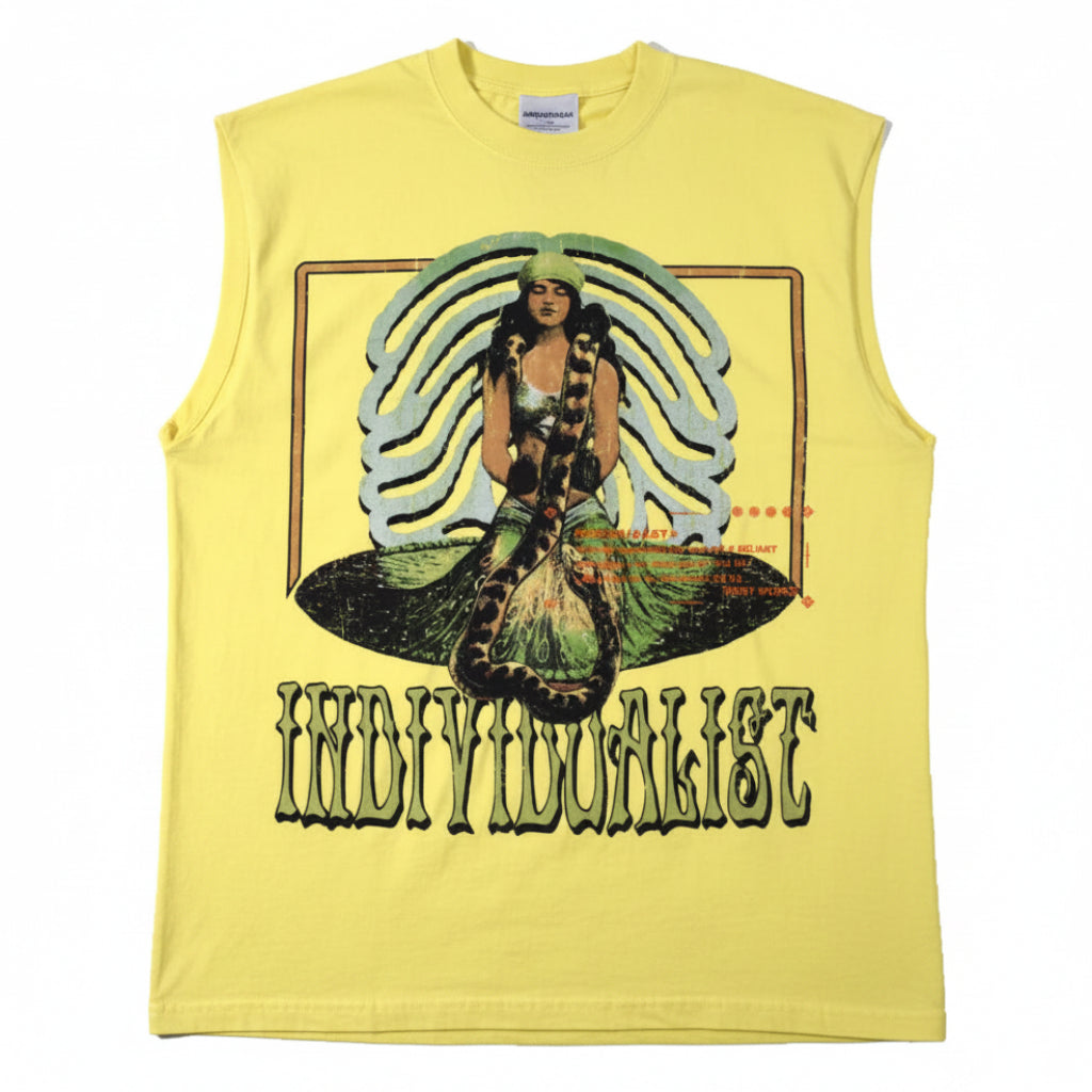 Individualist “Snake Charmer” Pale Yellow Tee
