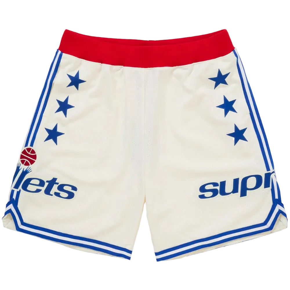 Supreme Mitchell & Ness 'Teams Basketball' White Shorts
