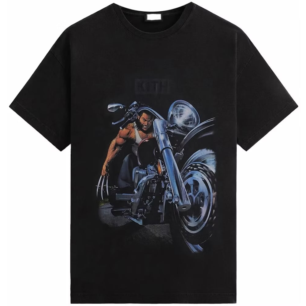 Kith x Marvel X-Men Chopper Vintage Black Tee