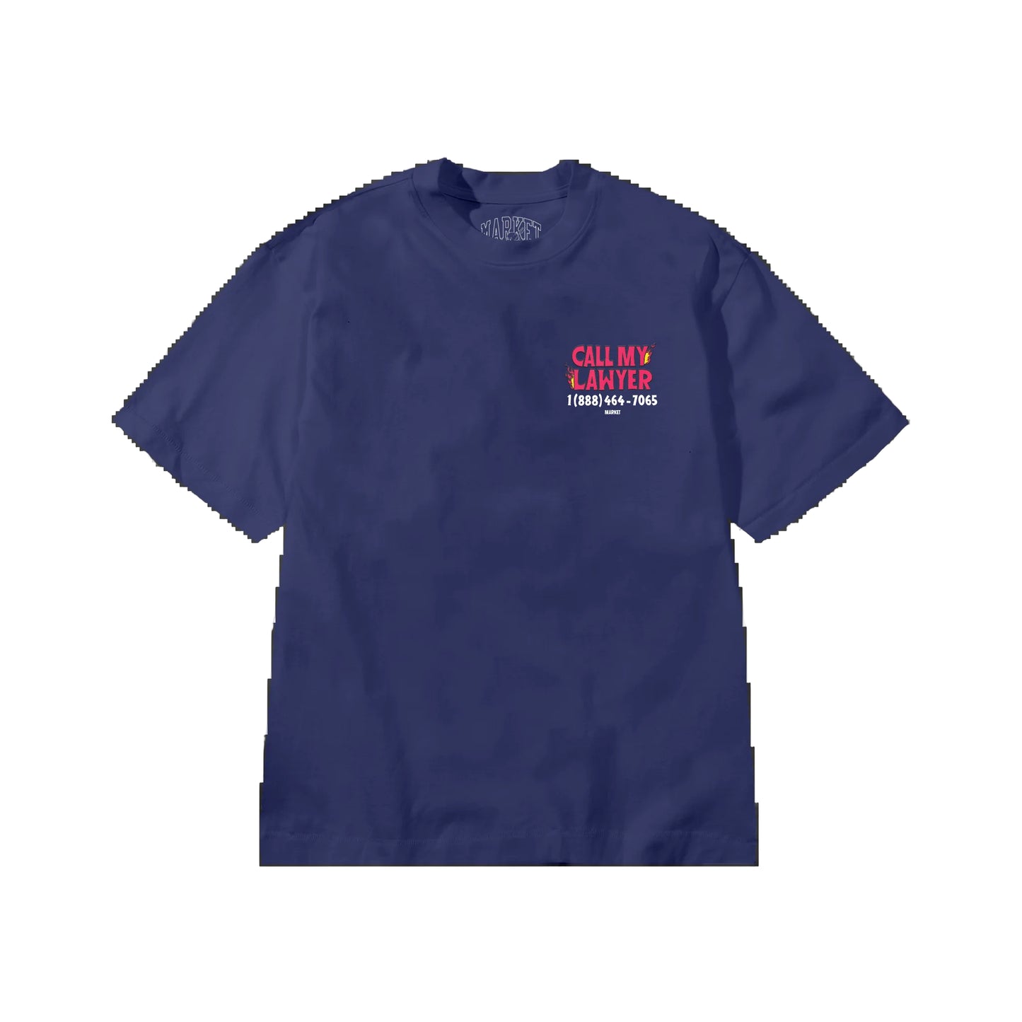 Market Studios x Hot Stuff "Call My Lawyer" Washed Blue T-Shirt
