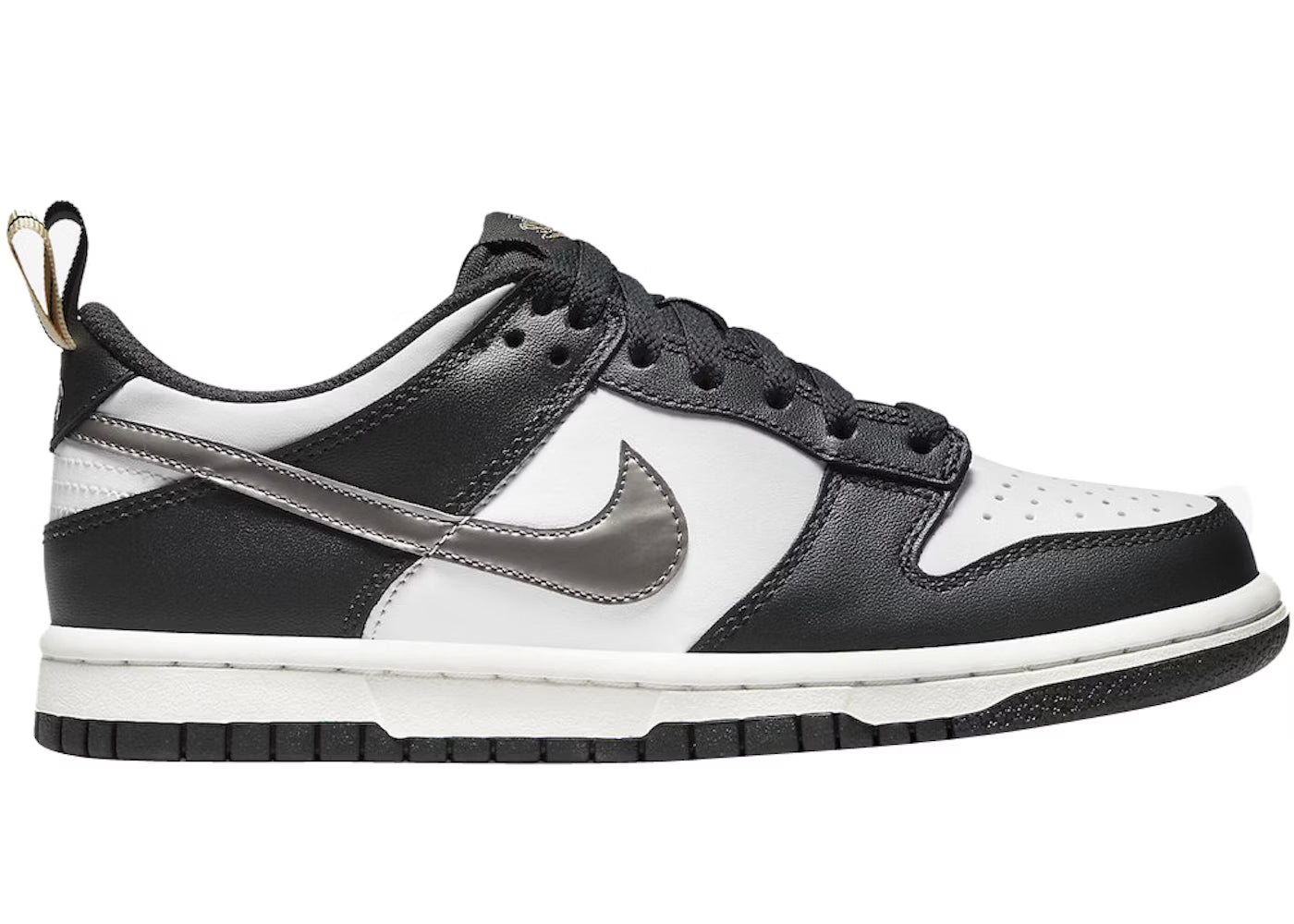 Nike Dunk Low “Black White Metallic”