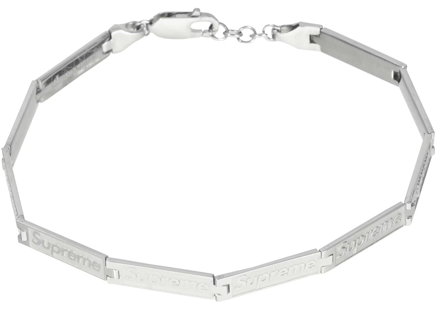 Supreme x Jacob & Co "Logo Link" Sterling Silver Bracelet