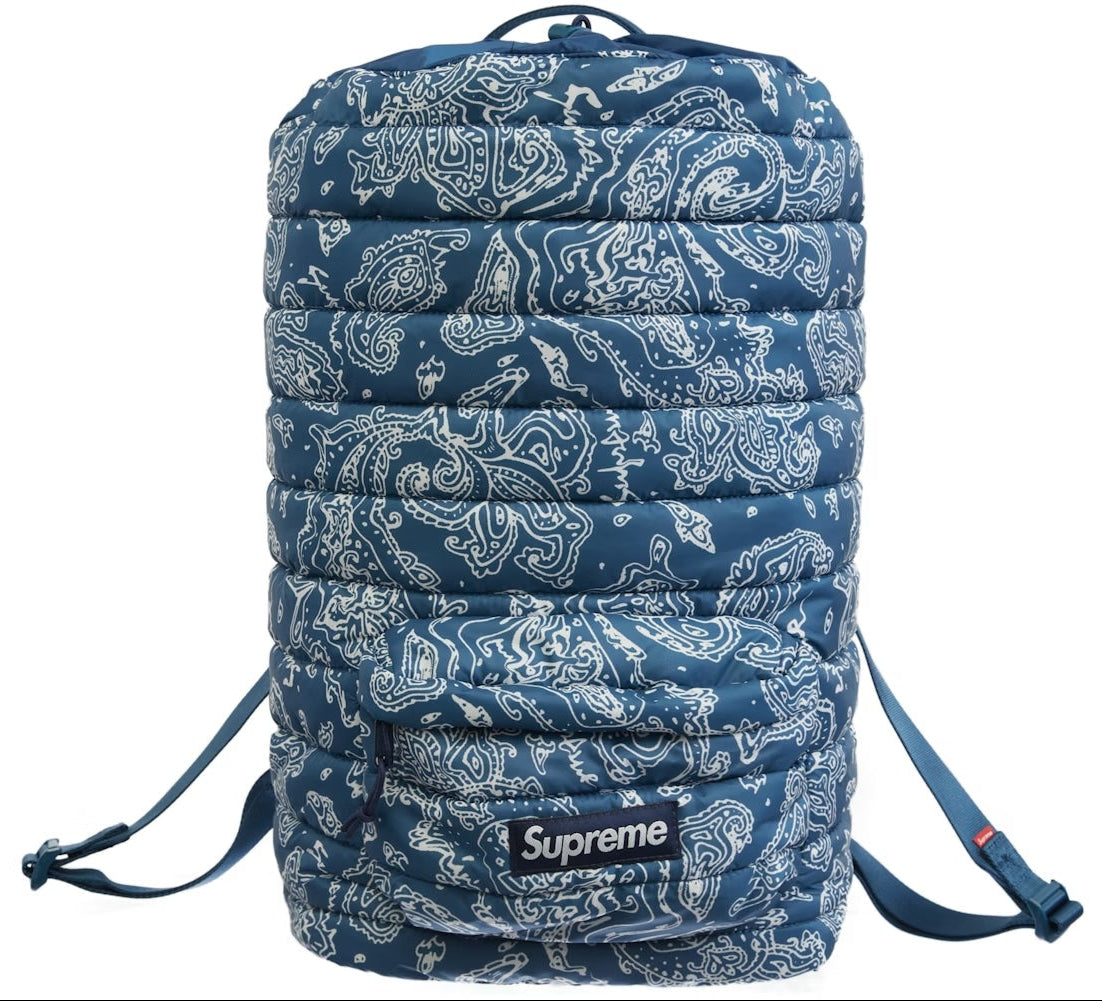 Supreme 'Puffer' Blue Paisley Backpack