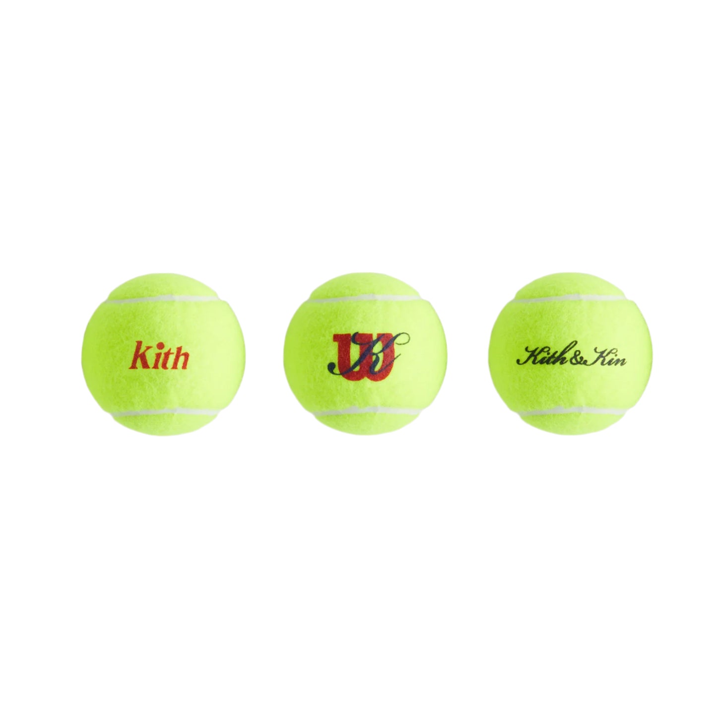 Kith x Wilson "Regular Duty Yellow" 3 Pk Tennis Ball Set