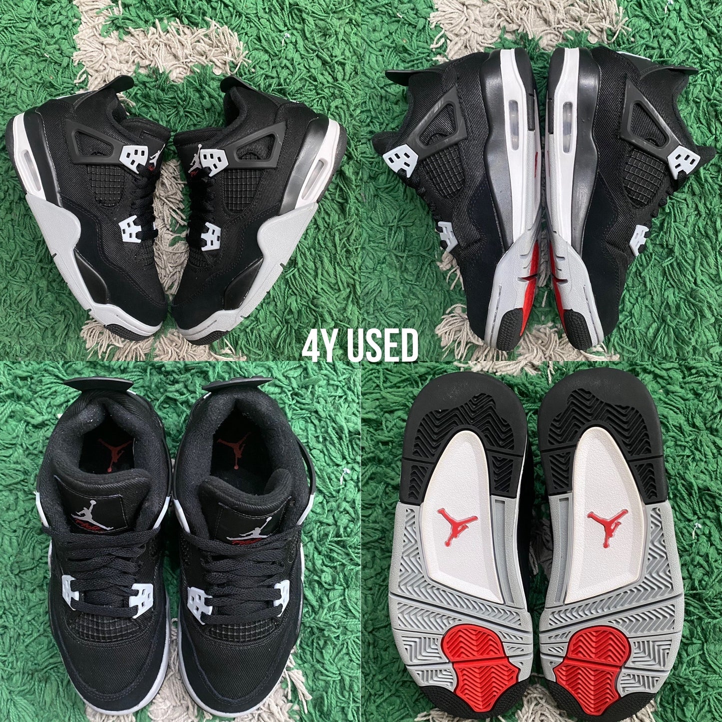 Air Jordan 4 Retro “Black Canvas” USED