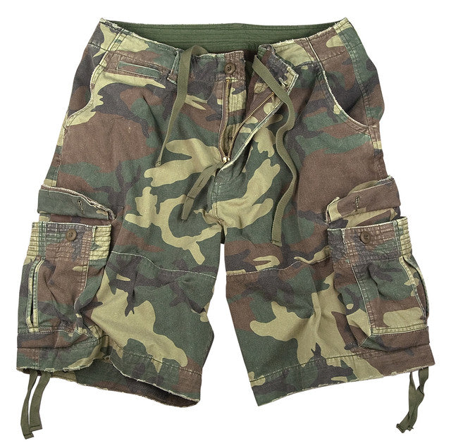 Rothco "Woodland Camo" Vintage Paratrooper Cargo Shorts