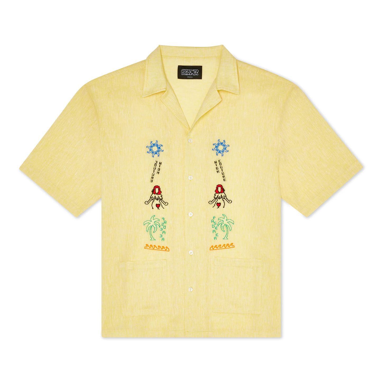 Pas de Mer "Postcard" Button Down Shirt