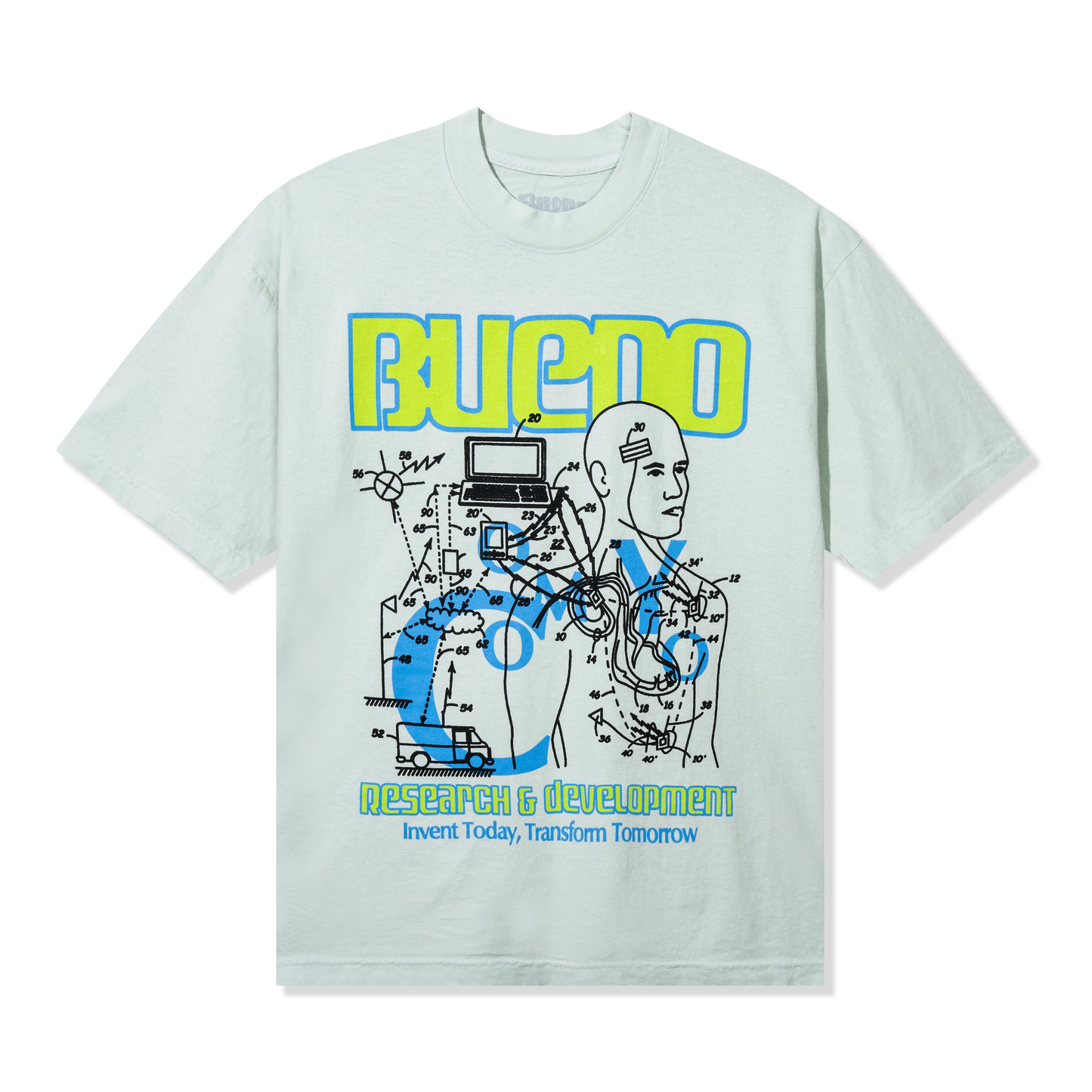 Bueno "Research" Mint Tee