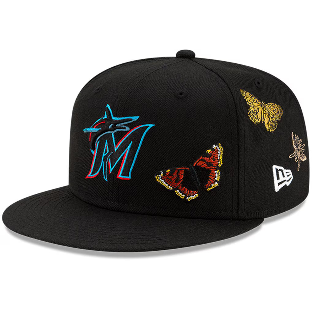 FELT x New Era "Miami Marlins" Black Fitted