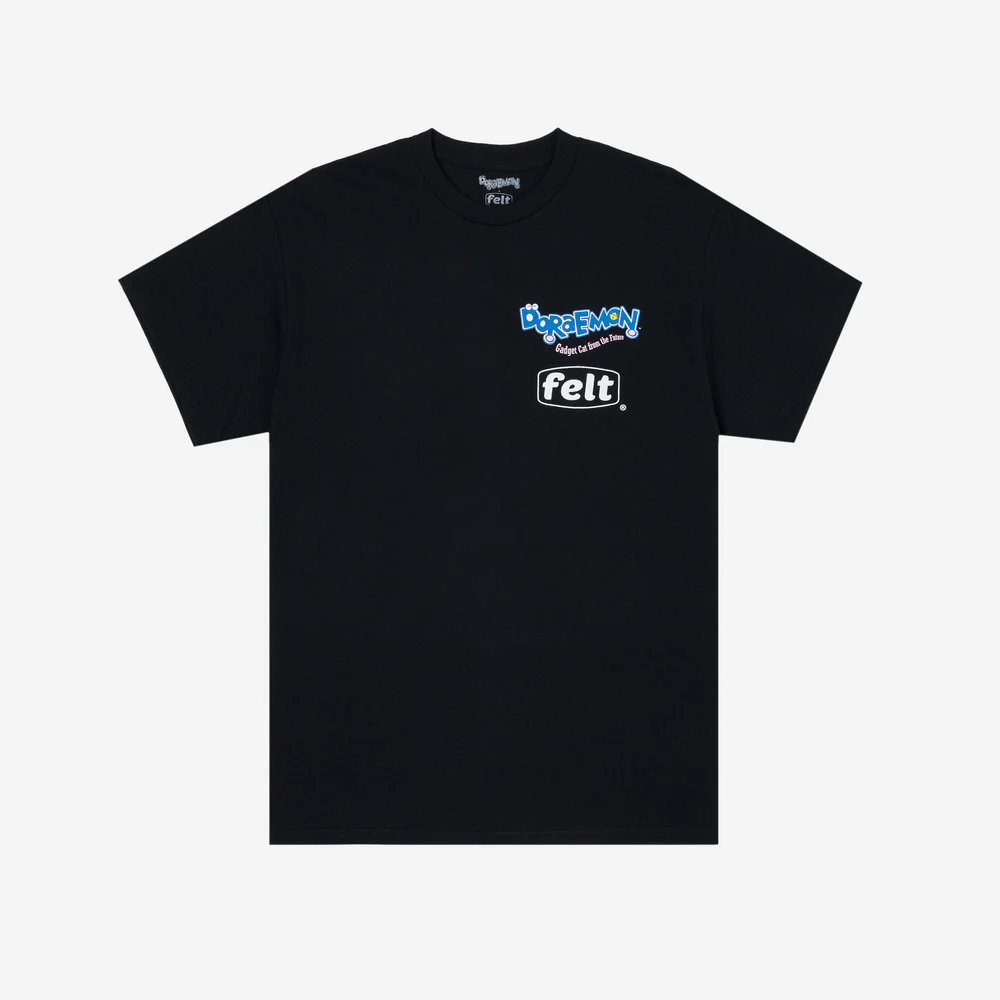 Felt x Doraemon "Work Logo" Black Tee
