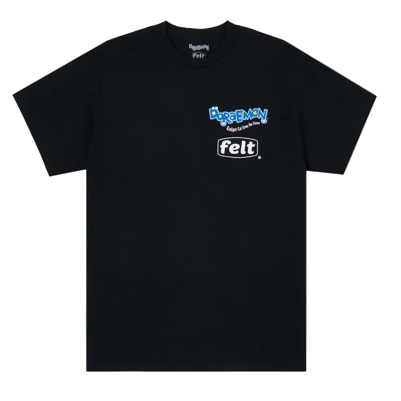 Felt x Doraemon "Work Logo" Black Tee