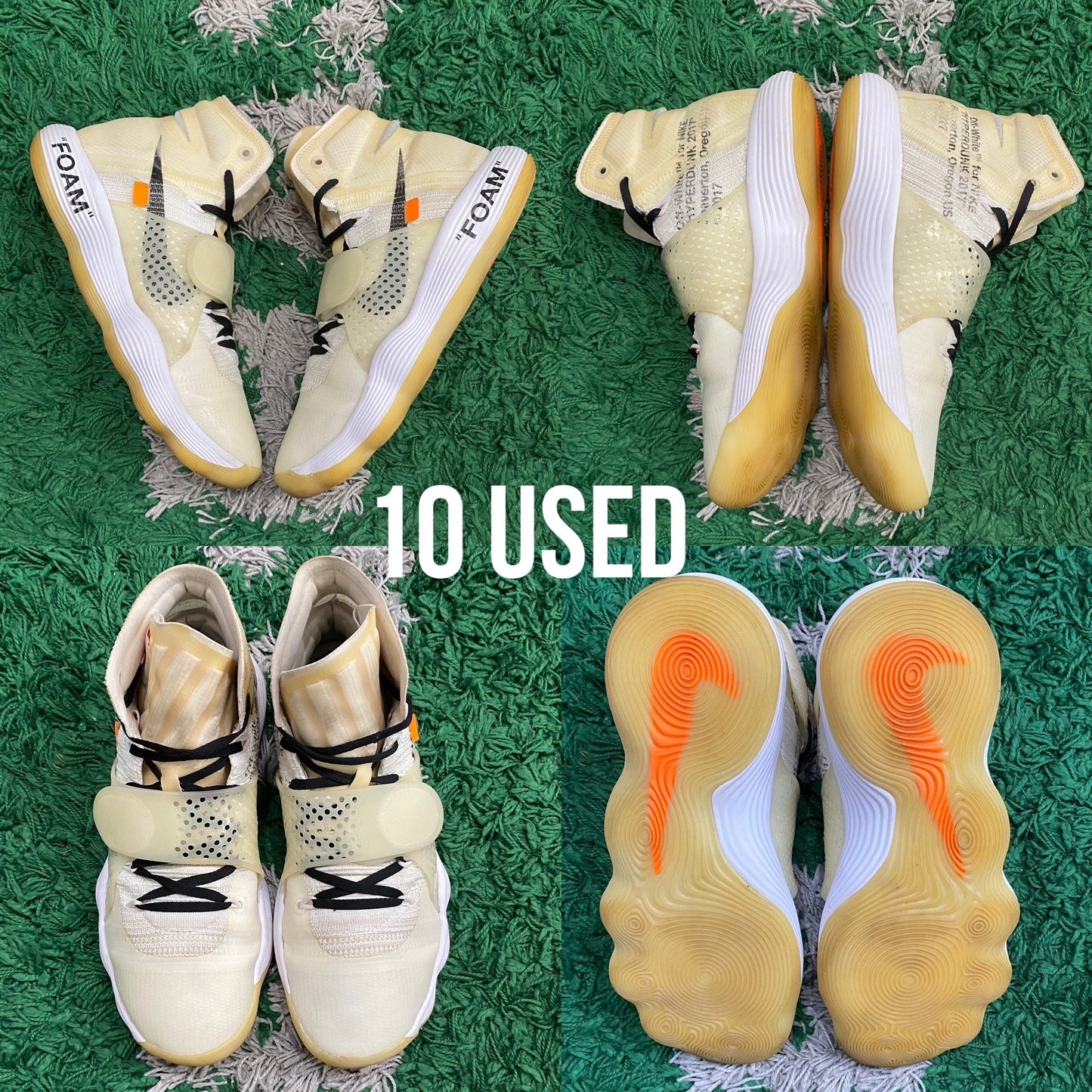 Nike React Hyperdunk x Off White "Off White" USED