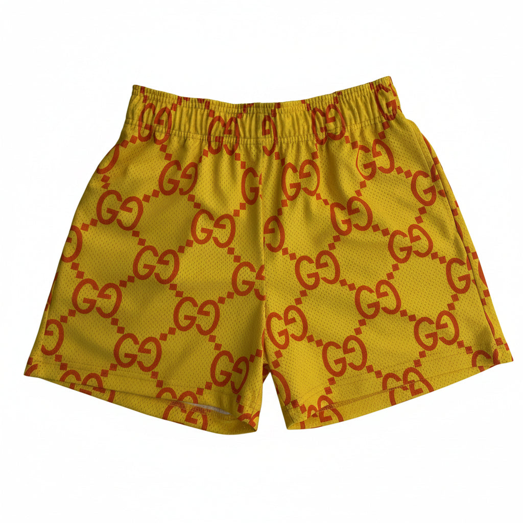 Bravest Studios "GG Monogram" Yellow/Orange Mesh Shorts