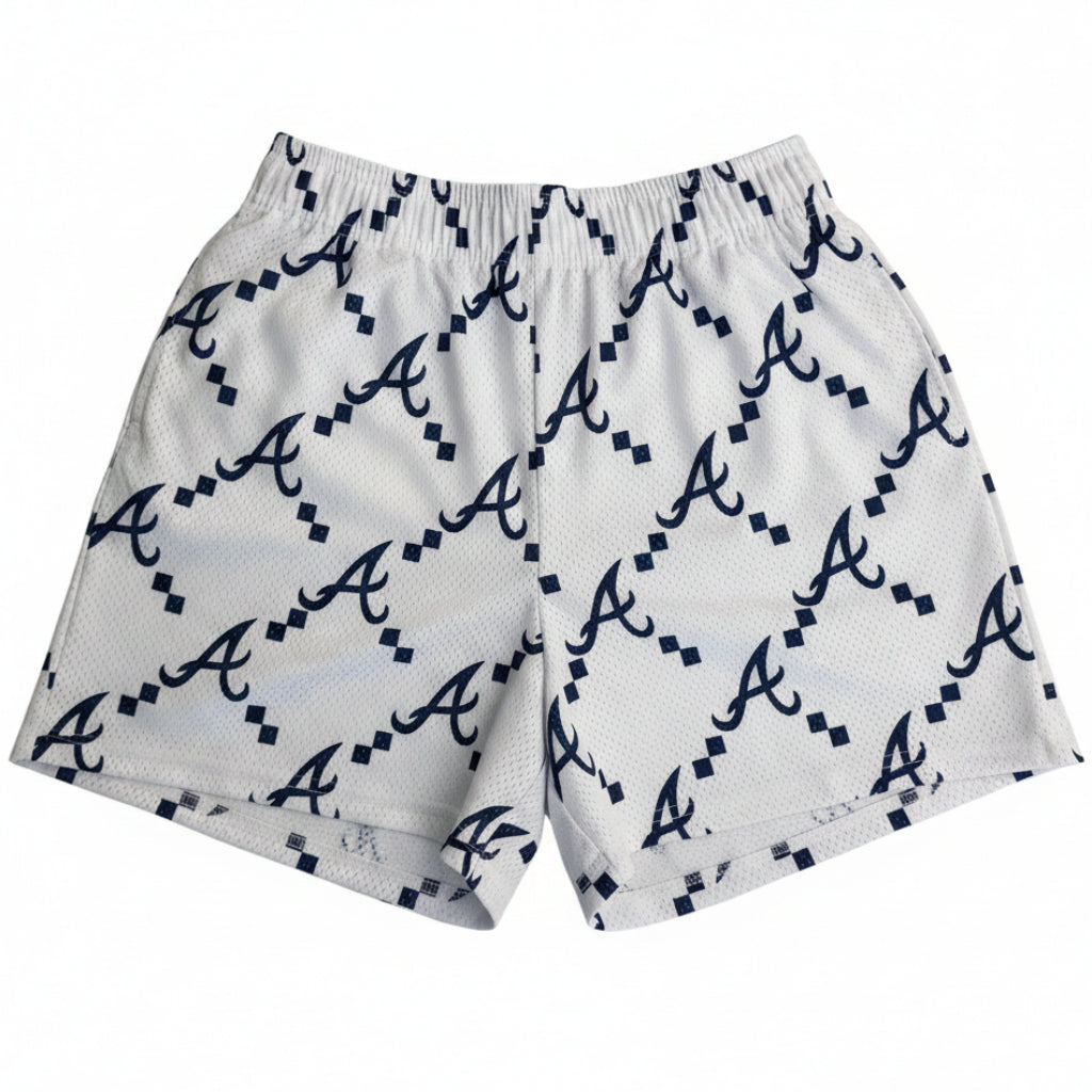 Bravest Studios "ATL Monogram" Navy Mesh Shorts