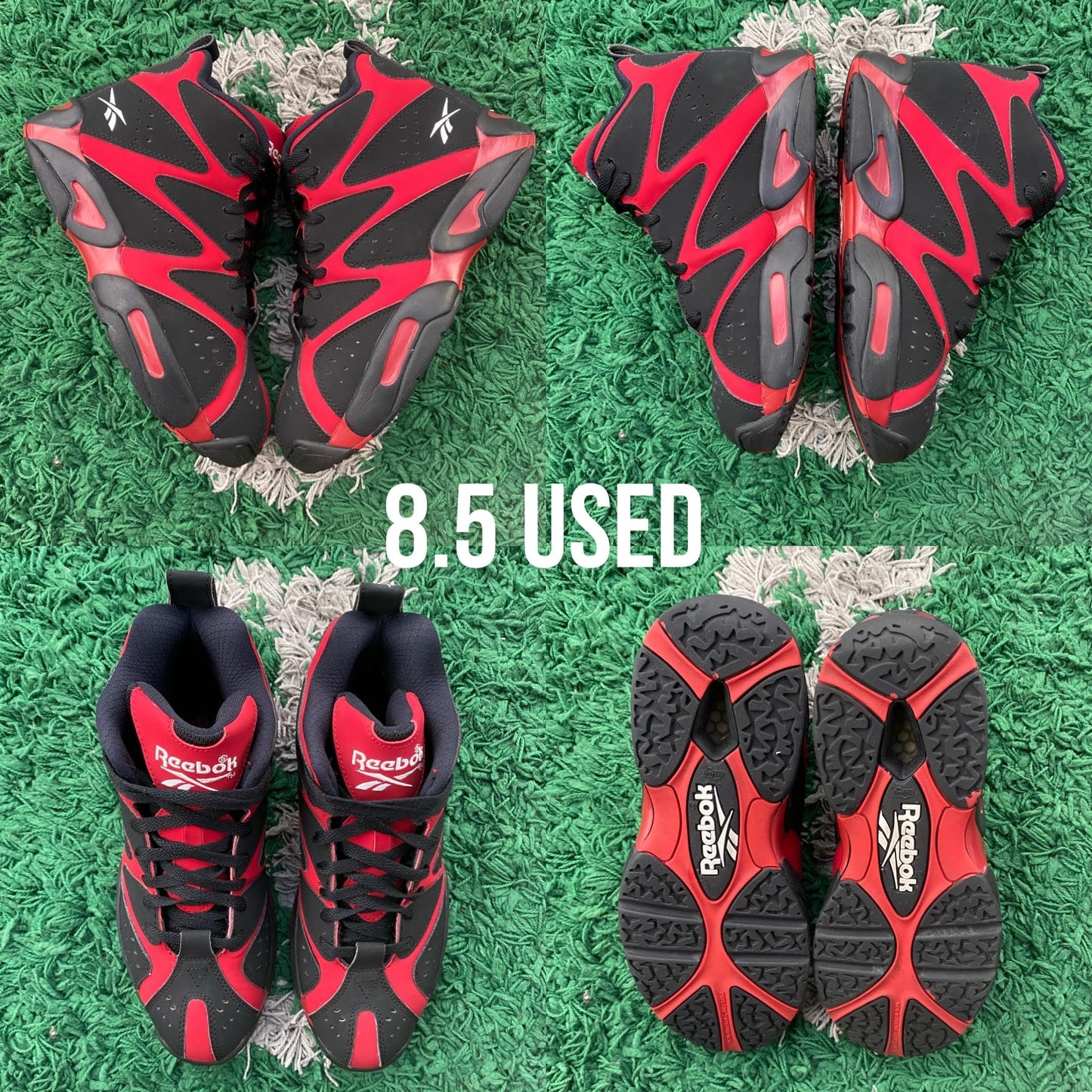 Reebok Kamikaze 1 Mid "Red/Black" USED