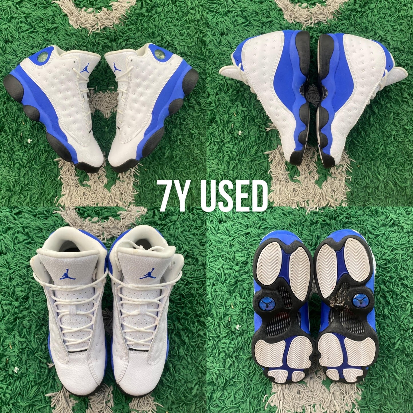 Jordan 13 Retro White Hyper Royal Black USED
